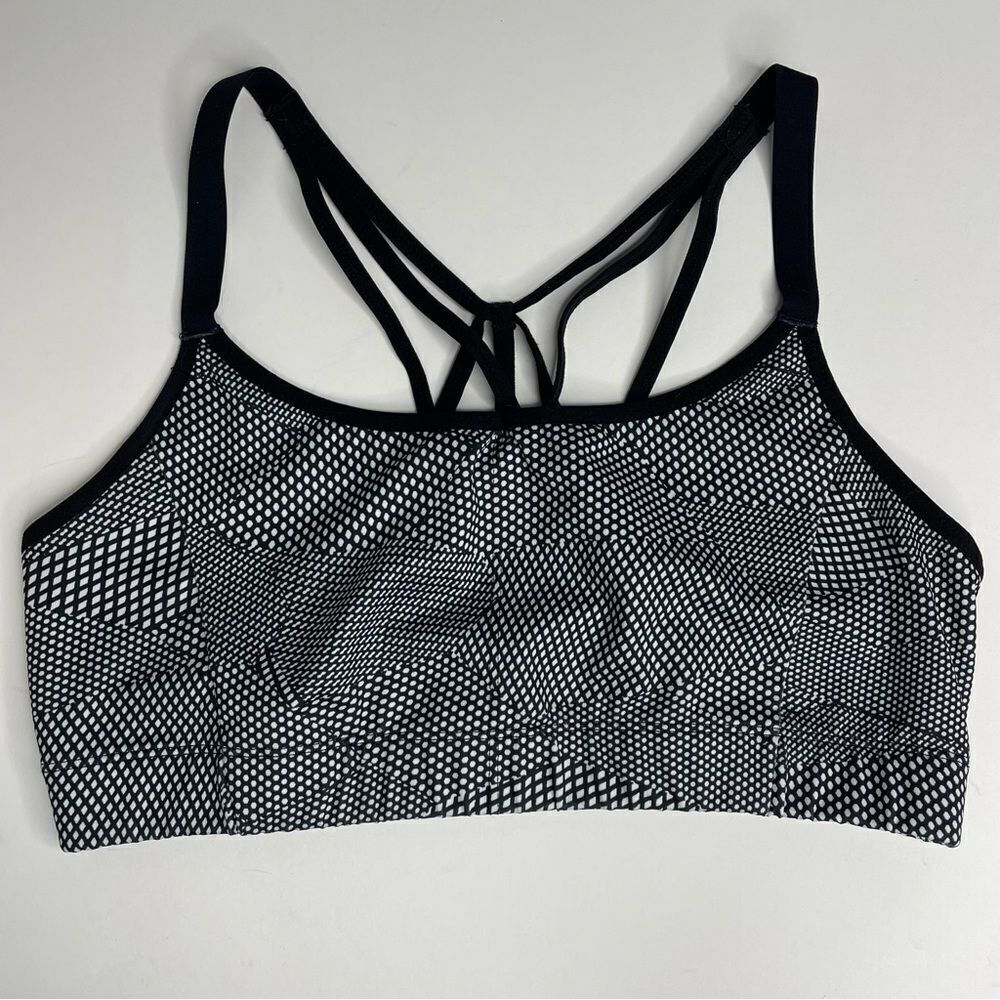 C9 by Champion Strappy Racer-Back Sports Bra (Black and White)